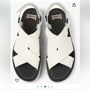 Camper Oruga Up Platform Strappy Sandal Sandals White Size 38 Size 8 K201399